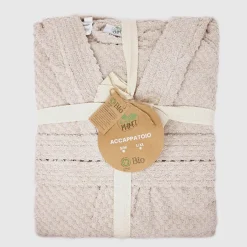 Accappatoio bagno in cotone taglia S/M beige Gobi
