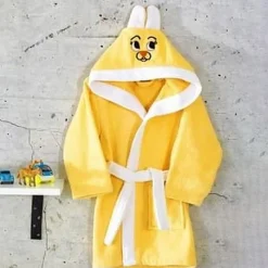 Accappatoio con cappuccio bambino taglia 1/2 anni giallo Coniglio