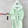 Accappatoio con cappuccio bambino taglia 5/6 anni verde Coniglio