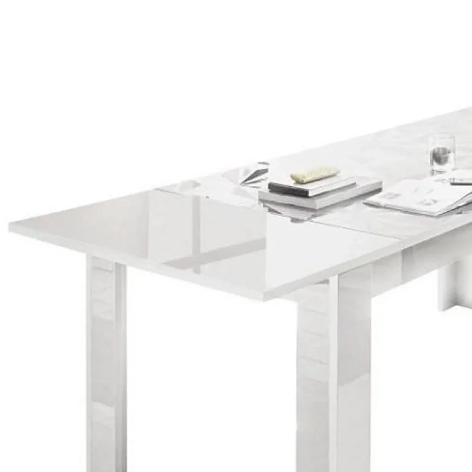 Allunga 90x48cm bianca per tavolo Marvis e Olimpo 180cm