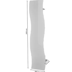 Appendiabiti da ingresso 40x186h cm moderno bianco lucido Sea Gihome®