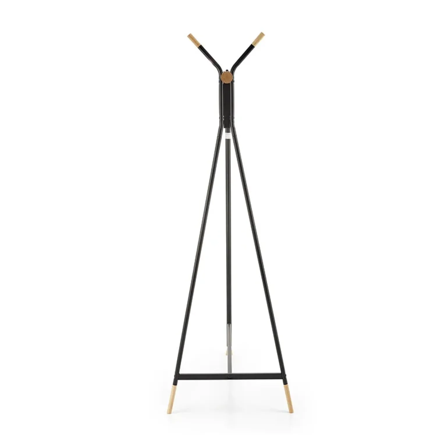 Appendiabiti da ingresso 91x165h cm moderno in acciaio nero rovere Shira