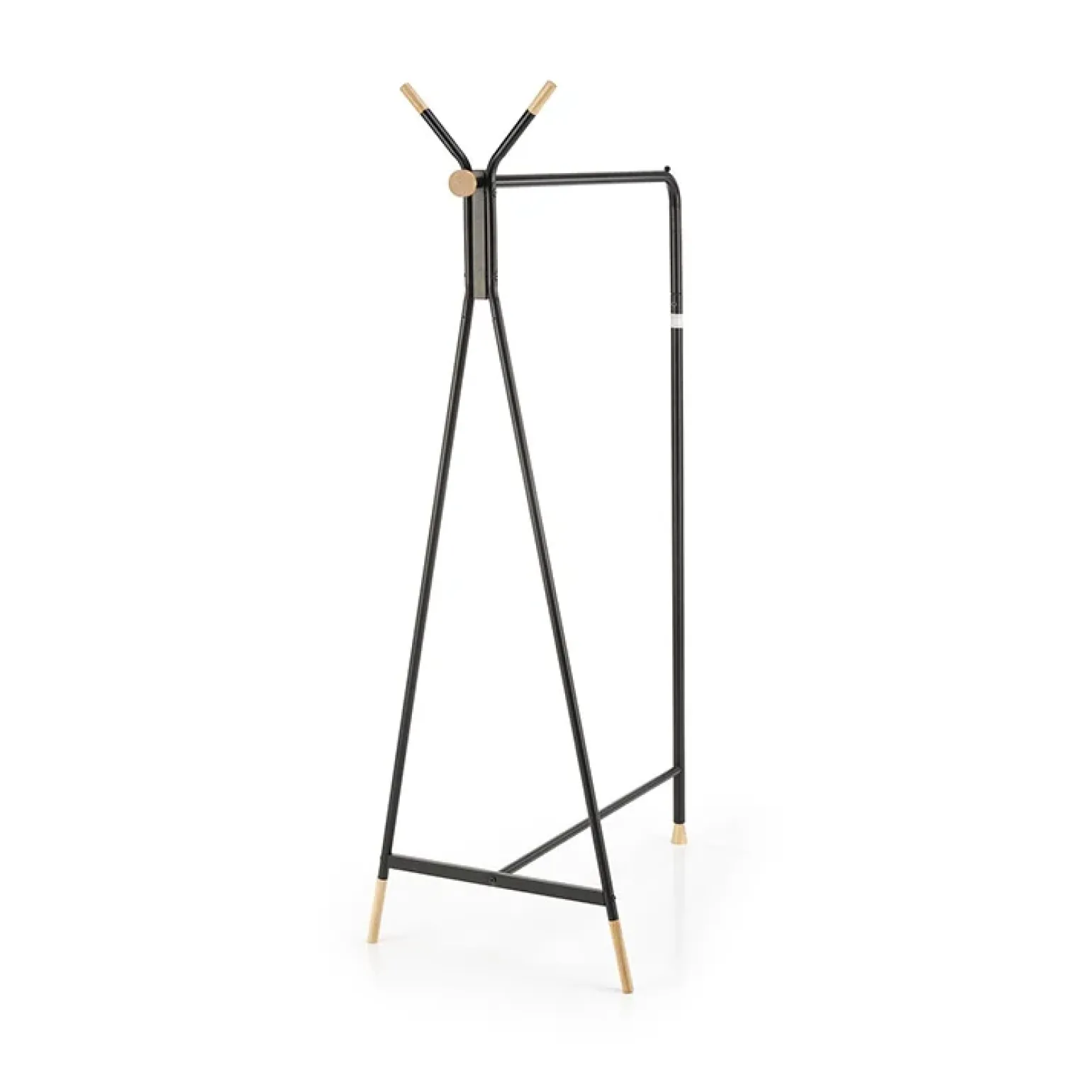 Appendiabiti da ingresso 91x165h cm moderno in acciaio nero rovere Shira