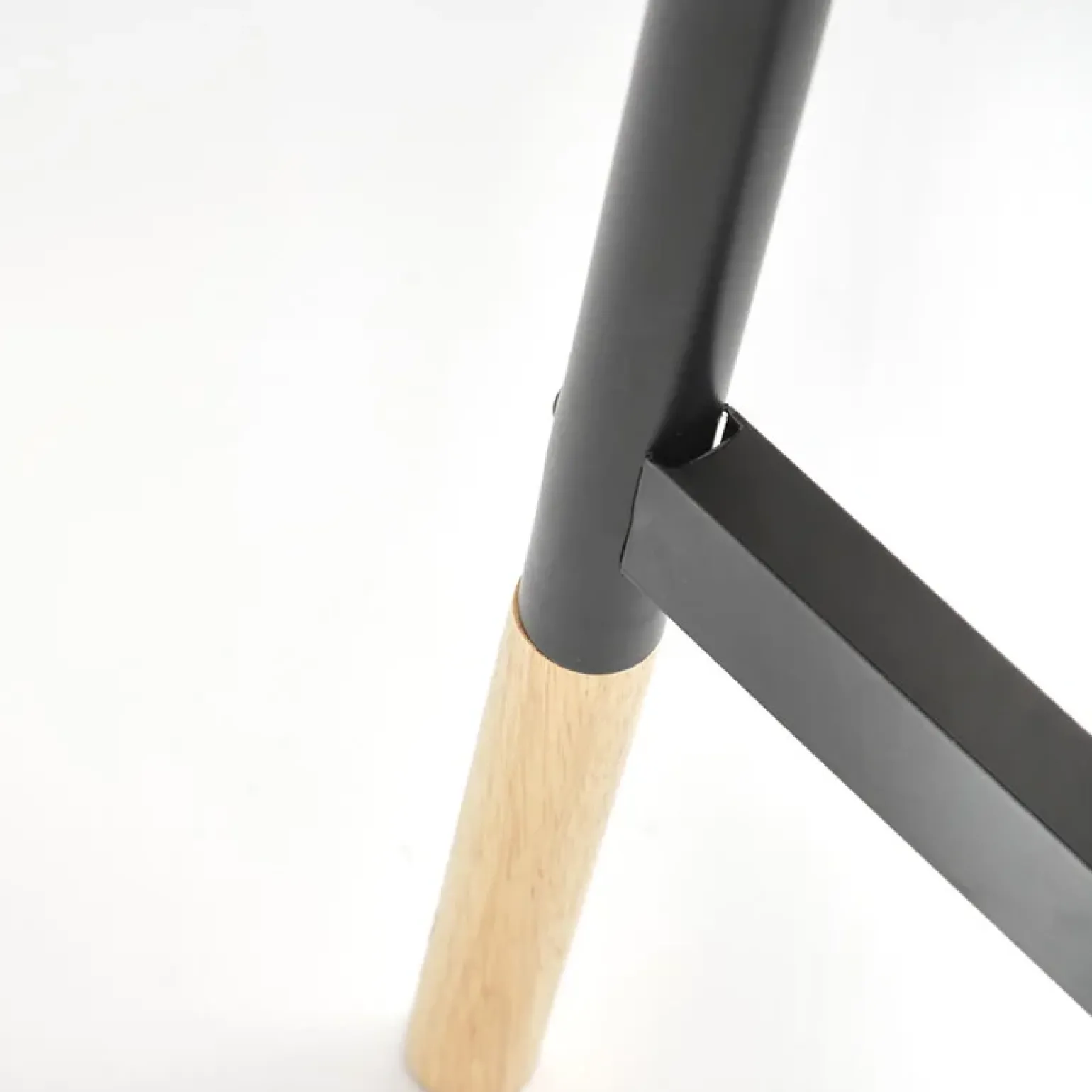 Appendiabiti da ingresso 91x165h cm moderno in acciaio nero rovere Shira