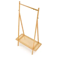 Appendiabiti da ingresso 68x168h cm rattan bambù rovere Shadow