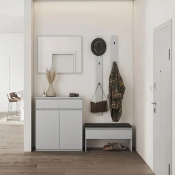 Appendiabiti da parete 13x163h cm grigio Accent