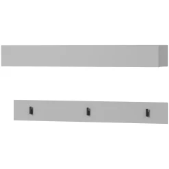 Appendiabiti da parete 92x12h cm grigio Accent