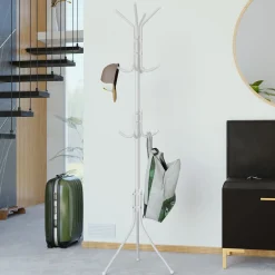 Appendiabiti da terra 35xh175 cm design moderno bianco Elena