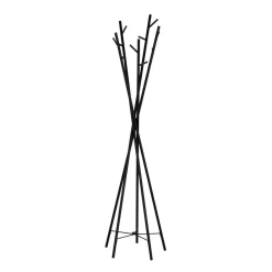Appendiabiti ingresso 50x180h cm moderno acciaio nero Helsinki