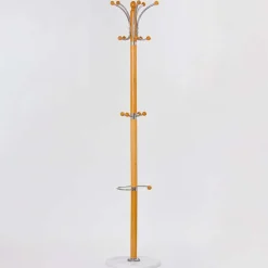 Appendiabiti Ø38x185h cm moderno ontano effetto marmo bianco Lulu