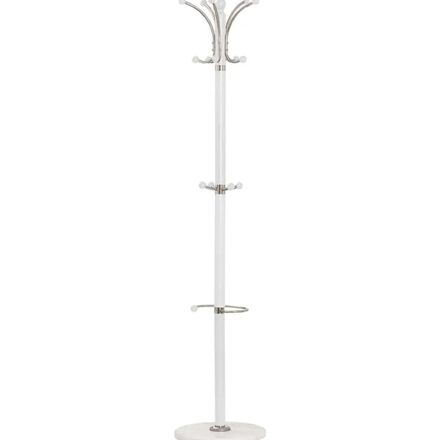 Appendiabiti Ø38x185h cm moderno bianco effetto marmo bianco Lulu
