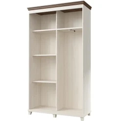 Armadio ingresso 120X216h cm 2 ante specchio bianco rovere Texel