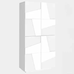 Armadio scarpiera 80x168h cm 4 ante bianco lucido Zenzero