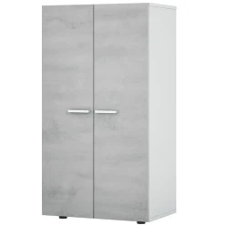 Armadio scarpiera 55x108h cm 2 ante battente bianco opaco cemento Tom
