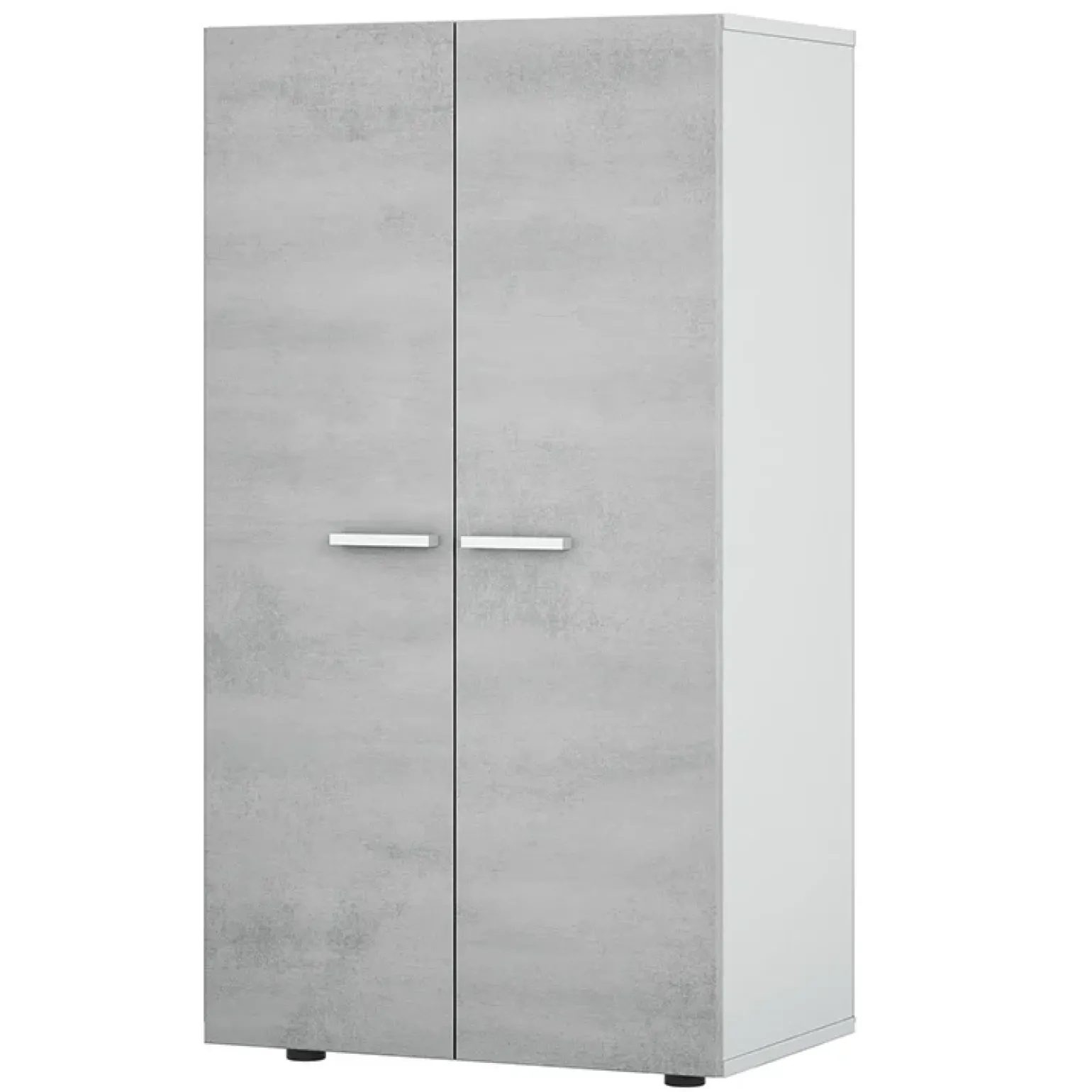 Armadio scarpiera 55x108h cm 2 ante battente bianco opaco cemento Tom