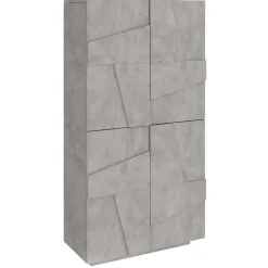 Armadio scarpiera 80x168h cm 4 ante grigio cemento Zenzero