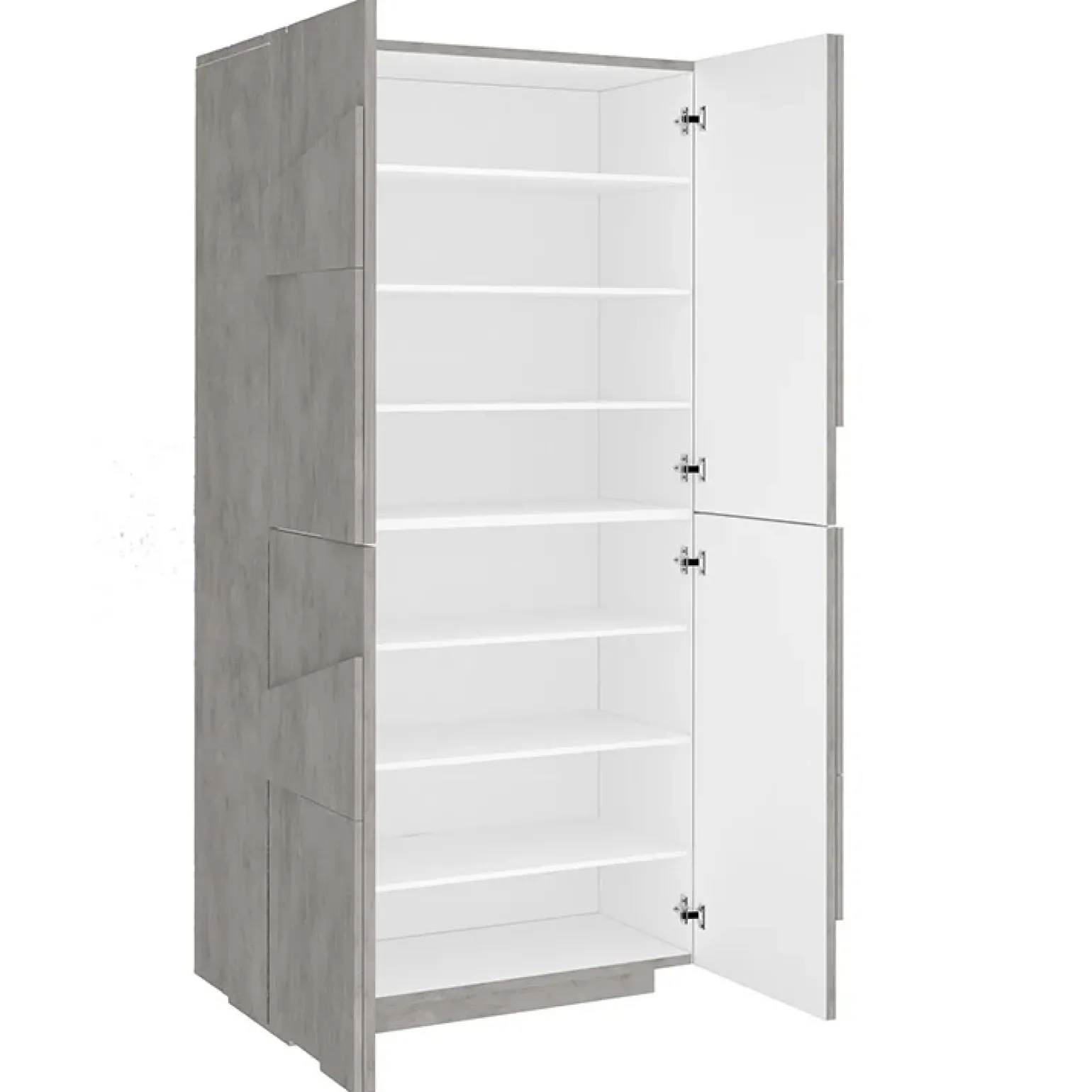 Armadio scarpiera 80x168h cm 4 ante grigio cemento Zenzero