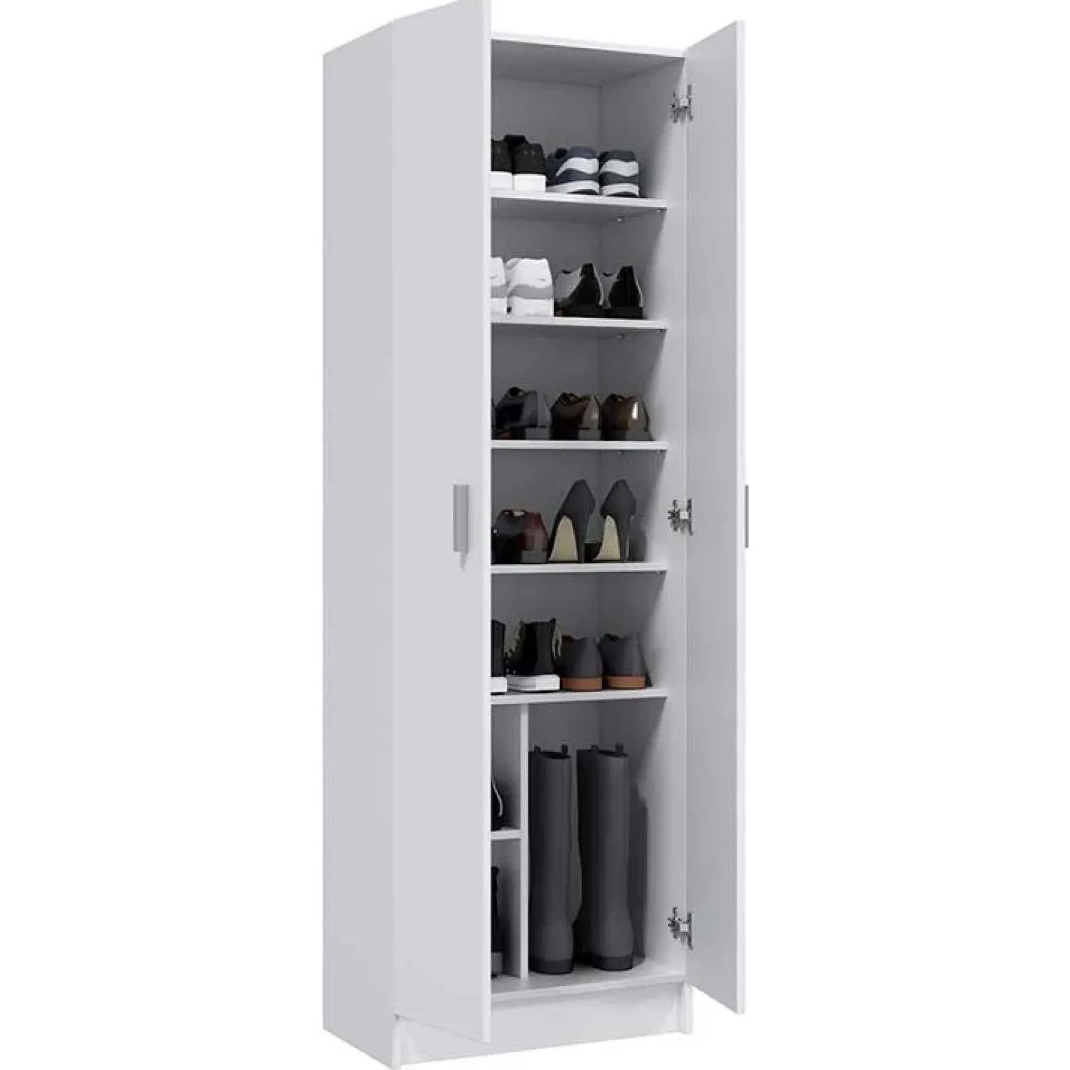 Armadio scarpiera 59x180h cm 2 ante battenti bianco opaco Easy