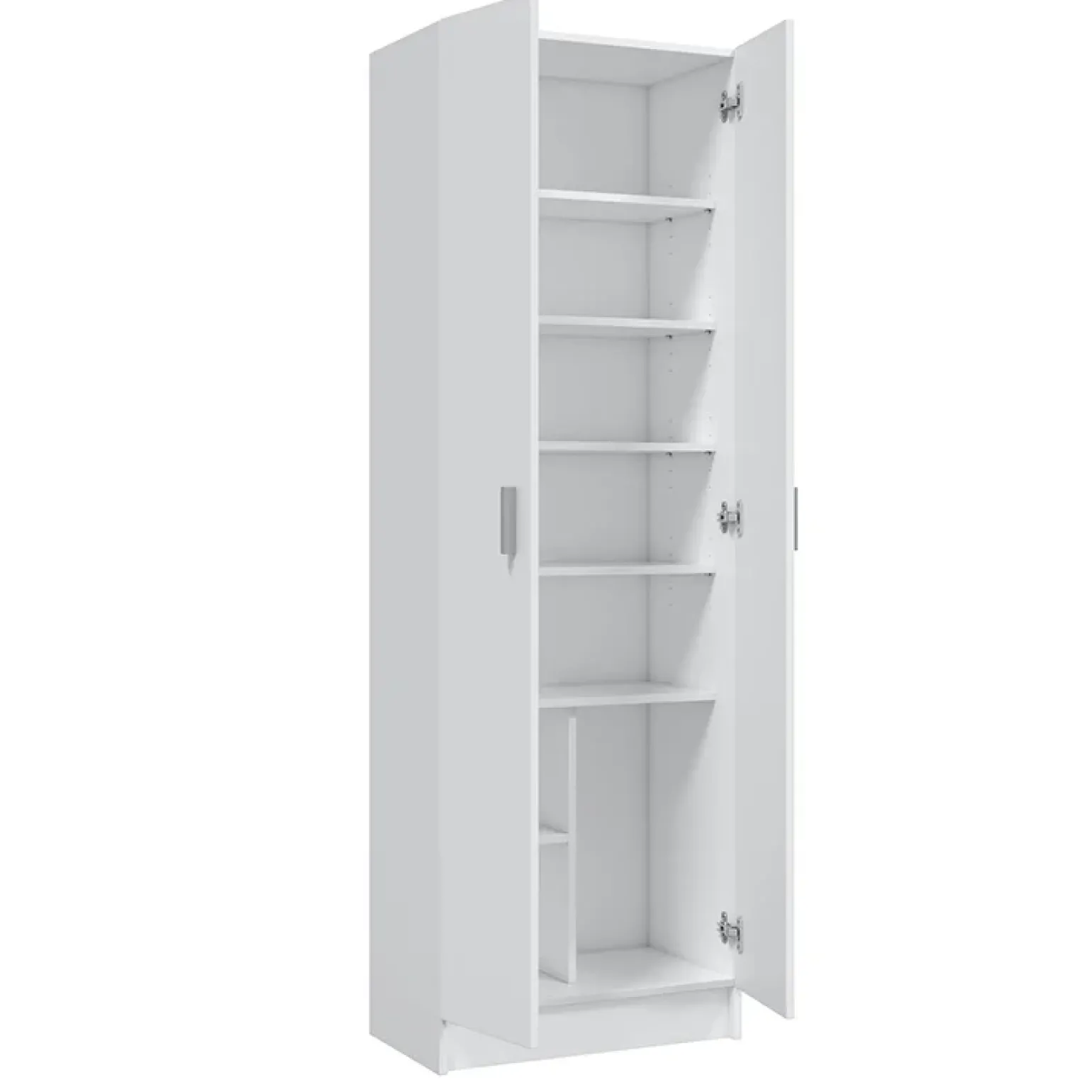Armadio scarpiera 59x180h cm 2 ante battenti bianco opaco Easy