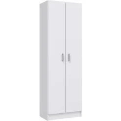 Armadio scarpiera 59x180h cm 2 ante battenti bianco opaco Easy