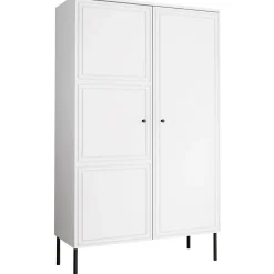 Armadio soggiorno 100x166h cm 2 ante bianco opaco Stark