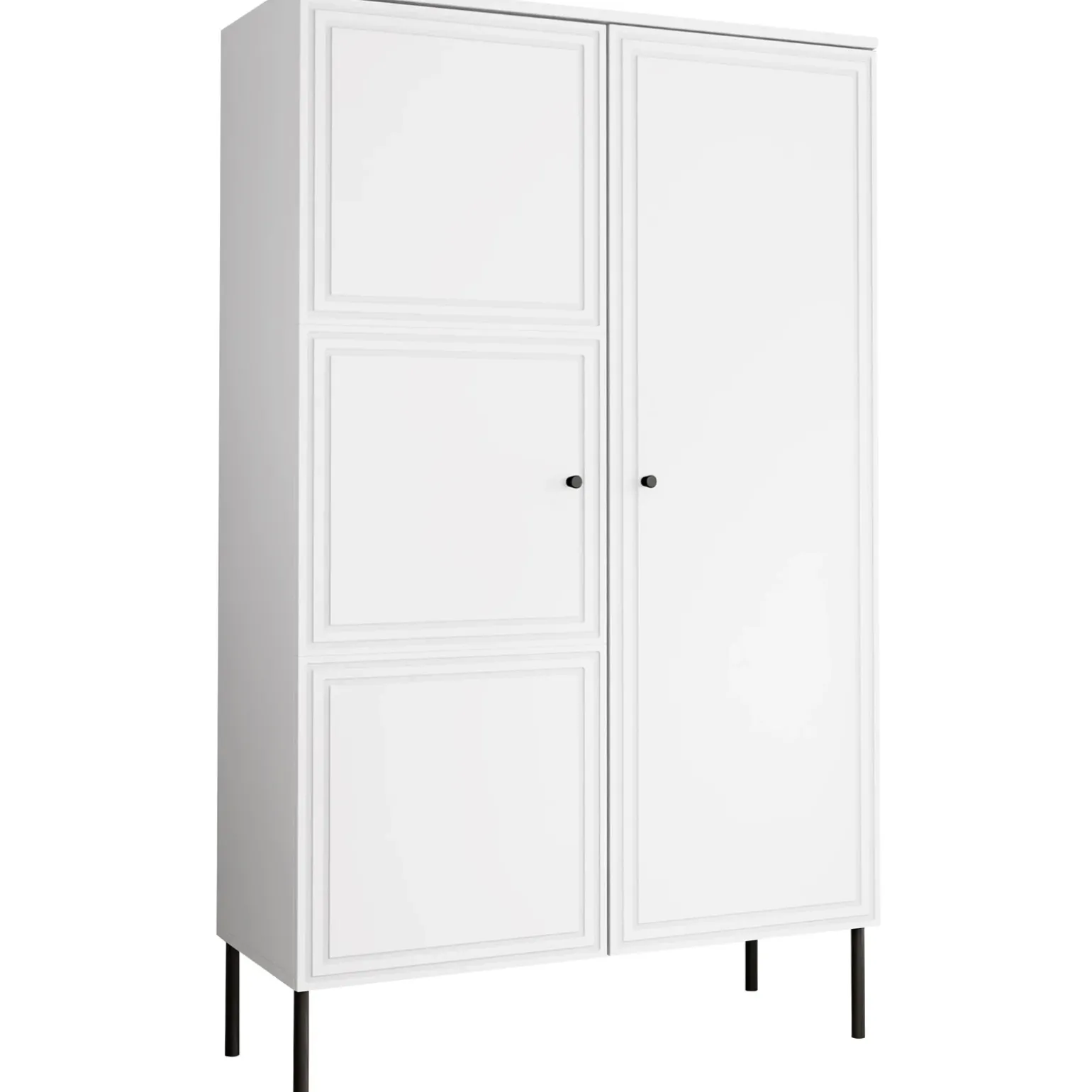 Armadio soggiorno 100x166h cm 2 ante bianco opaco Stark