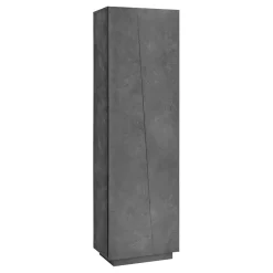 Armadio soggiorno 60x200h cm moderno 2 ante ossido Candia Gihome®