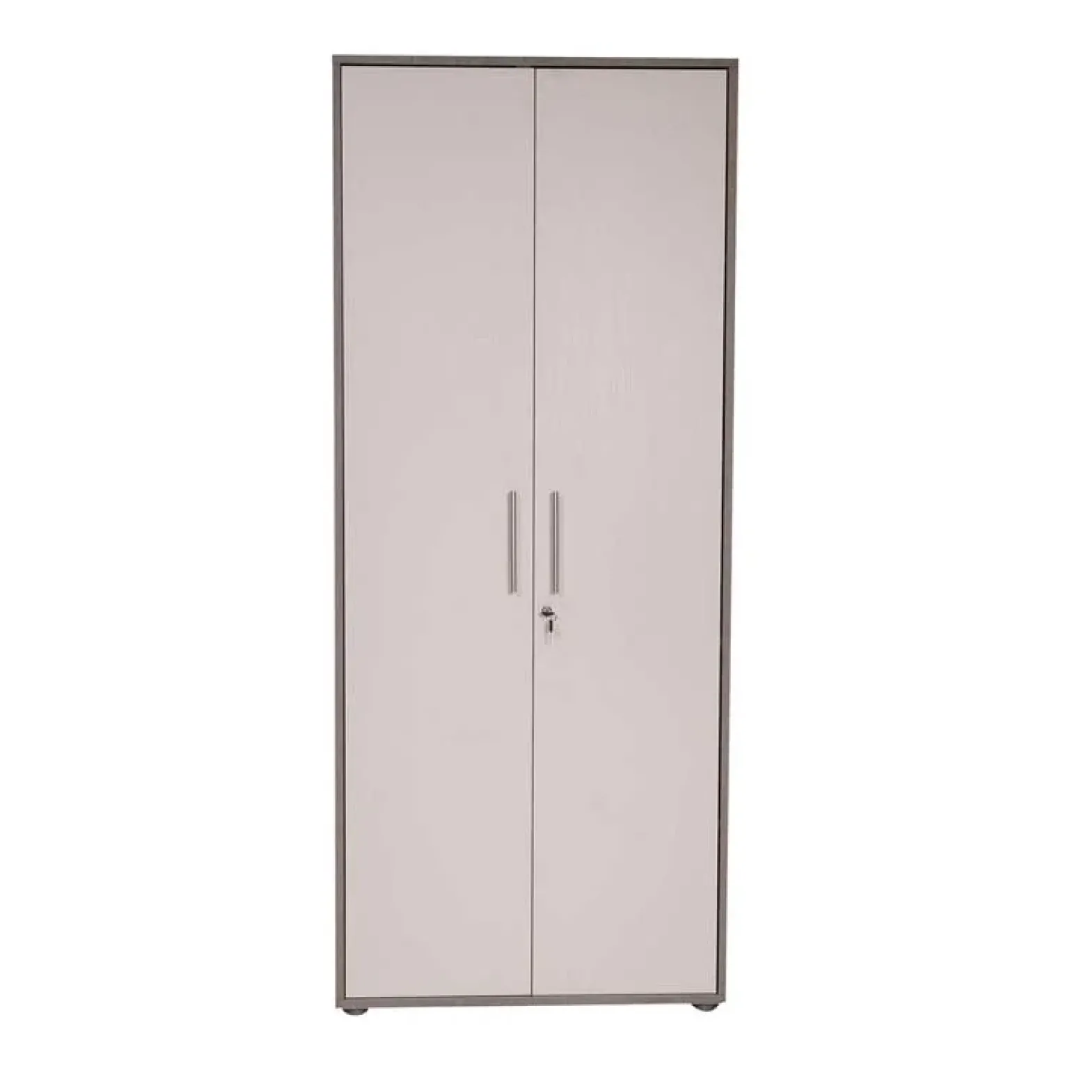 Armadio ufficio 79x188h cm 2 ante bianco frassinato cemento Woody