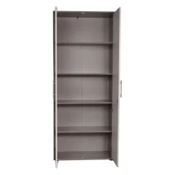 Armadio ufficio 79x188h cm 2 ante bianco frassinato cemento Woody
