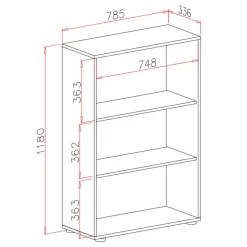 Armadio ufficio 79x118h cm 2 ante bianco frassinato cemento Woody