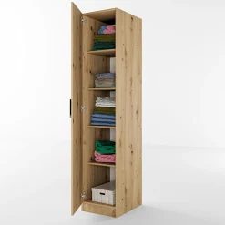 Armadio 40x191h cm 1 anta moderno rovere rustico Marzia