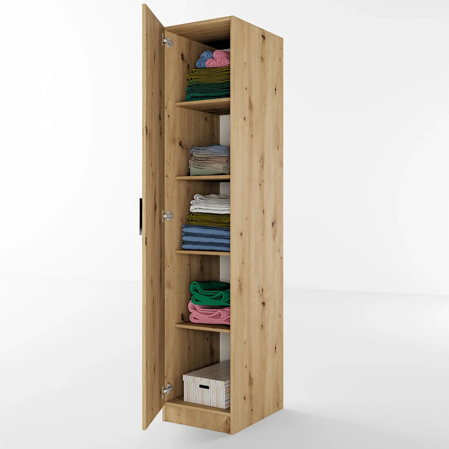 Armadio 40x191h cm 1 anta moderno rovere rustico Marzia