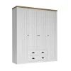 Armadio 171x198h cm 4 ante 2 cassetti bianco frassinato rovere Provenza