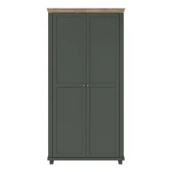 Armadio 108x216h cm 2 ante battenti moderno verde quercia Texel