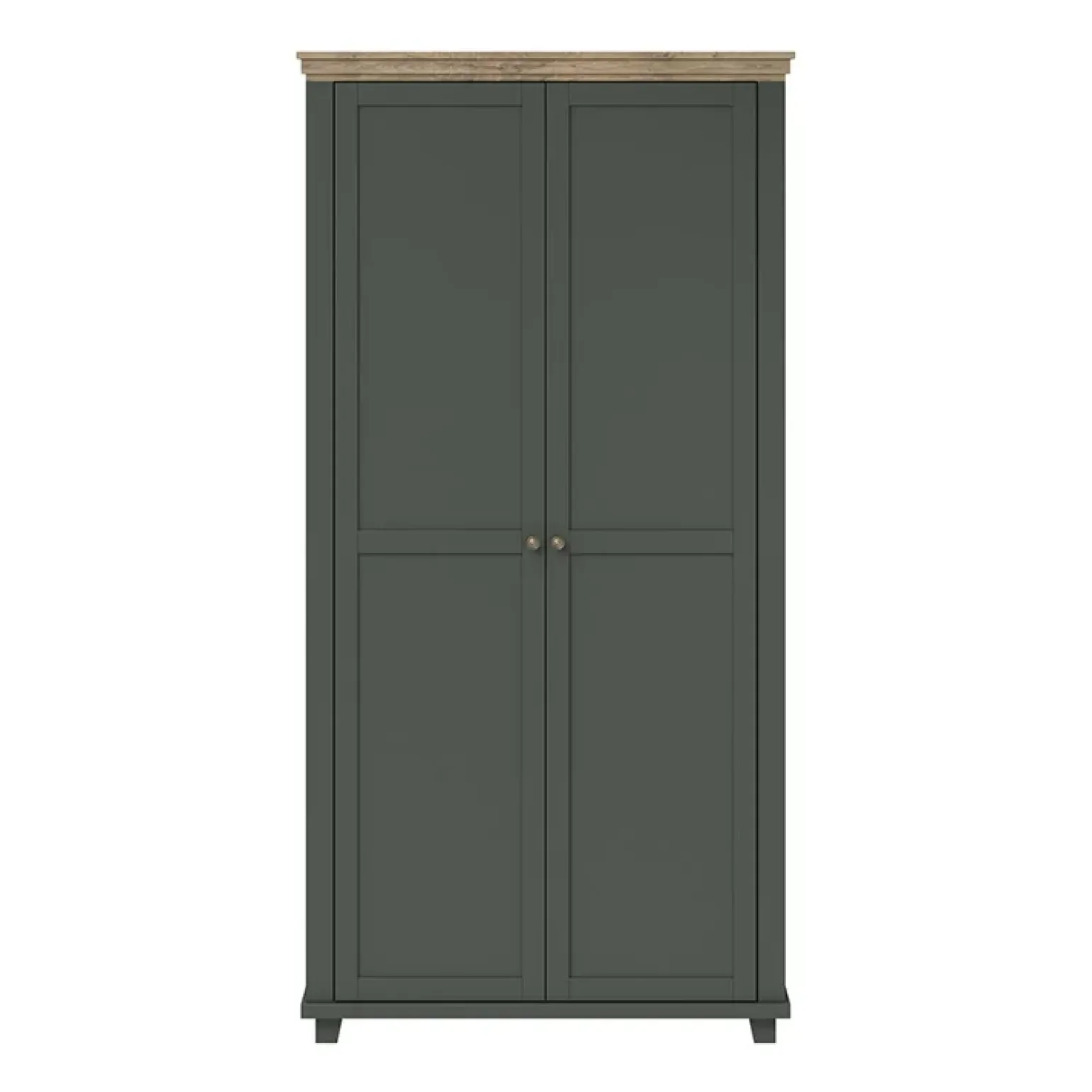 Armadio 108x216h cm 2 ante battenti moderno verde quercia Texel