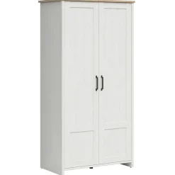 Armadio 102x201h cm 2 ante bianco frassinato rovere Lars