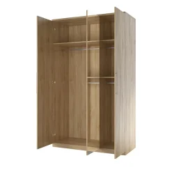 Armadio 121x199h cm 3 ante con specchio rovere Dogliani
