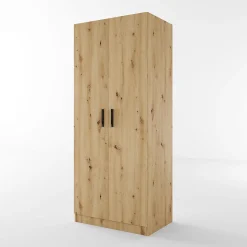Armadio 80x191h cm 2 ante design rovere rustico Leopardi