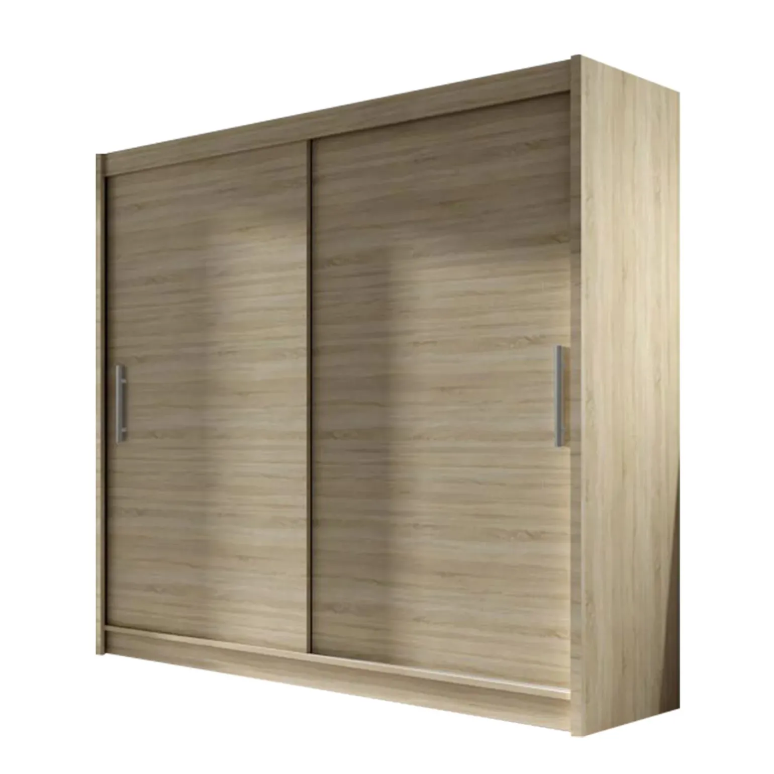 Armadio 180x215h cm 2 ante design moderno scorrevoli rovere Aisha