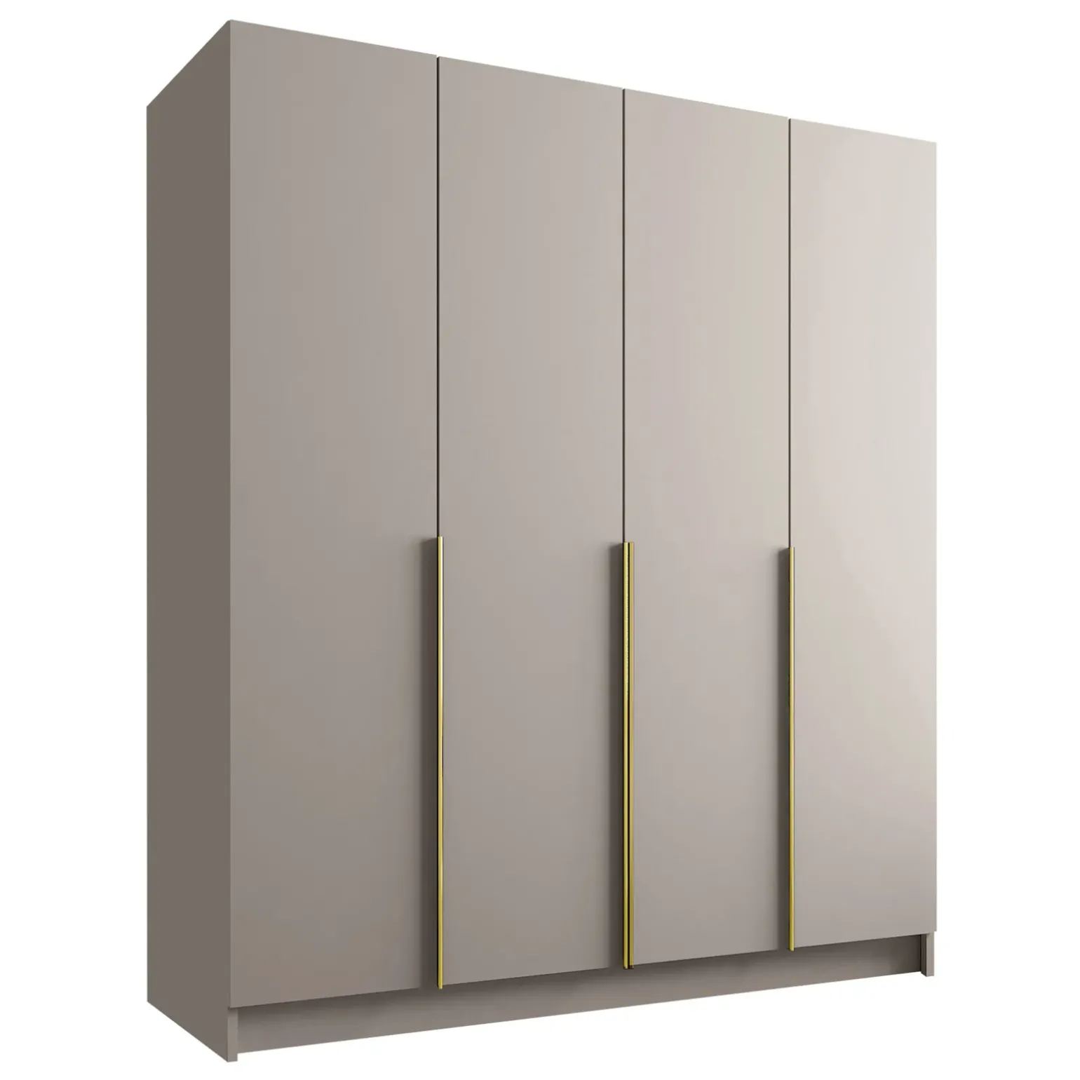 Armadio 200x215h cm 4 ante moderno beige oro Glammy 4