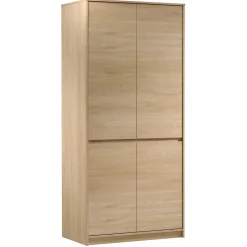 Armadio 91x198h cm 4 ante moderno rovere Funny