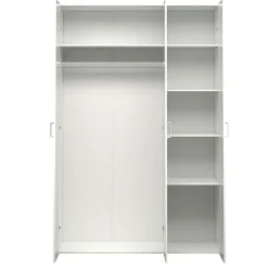Armadio 116x176h cm 3 ante moderno bianco opaco Light Gihome®