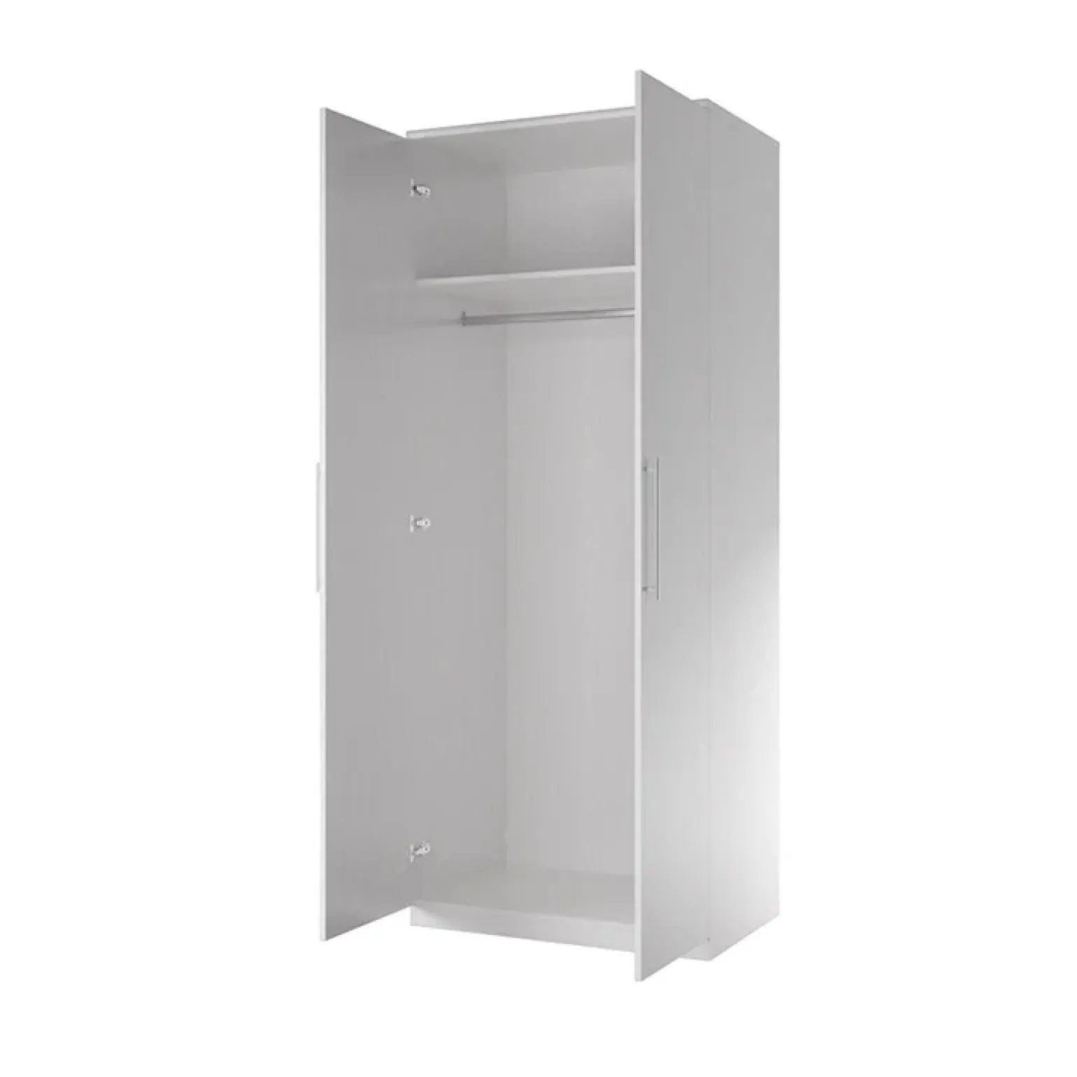 Armadio 81x199h cm 2 ante moderno bianco frassinato Dogliani