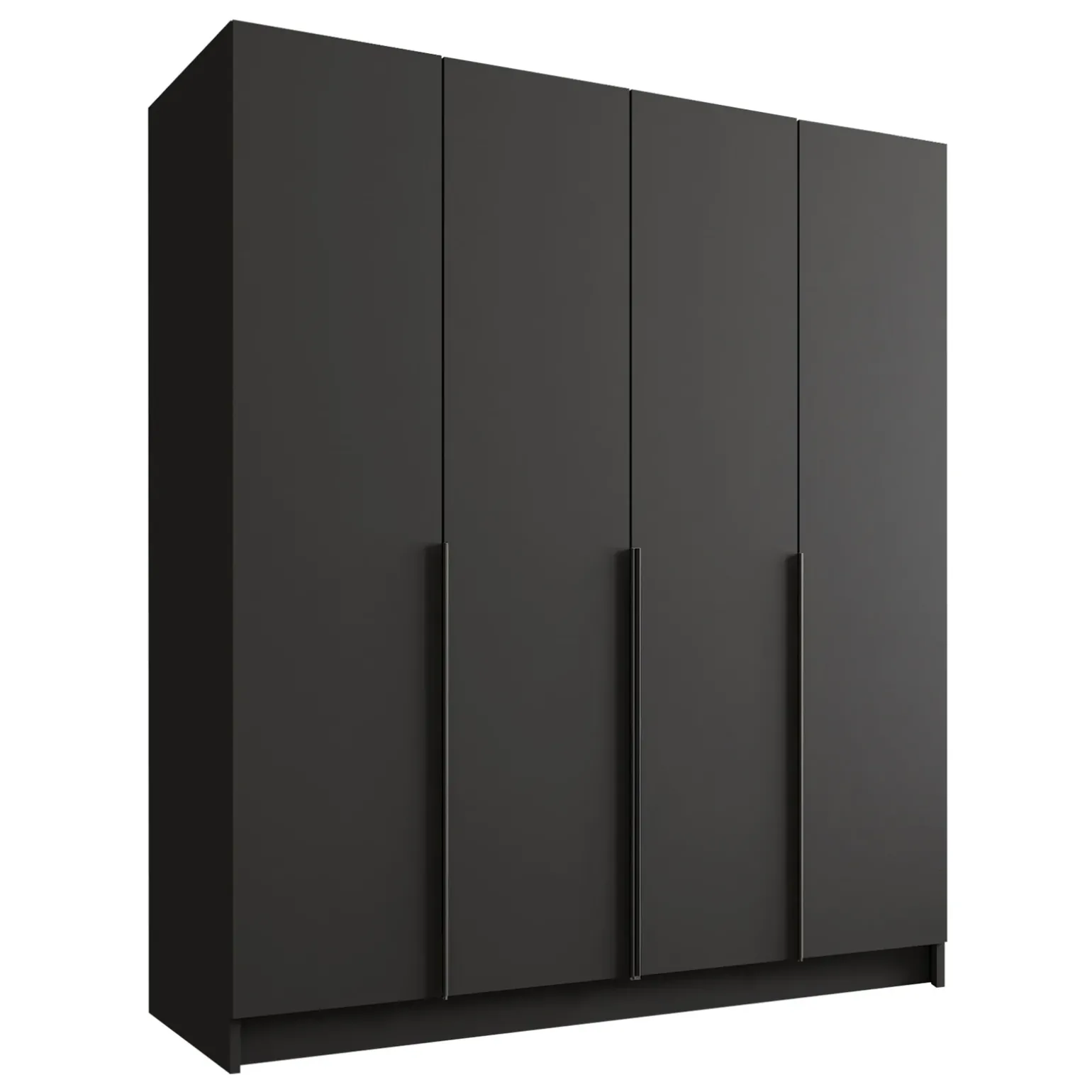 Armadio 200x215h cm 4 ante moderno nero Glammy 4