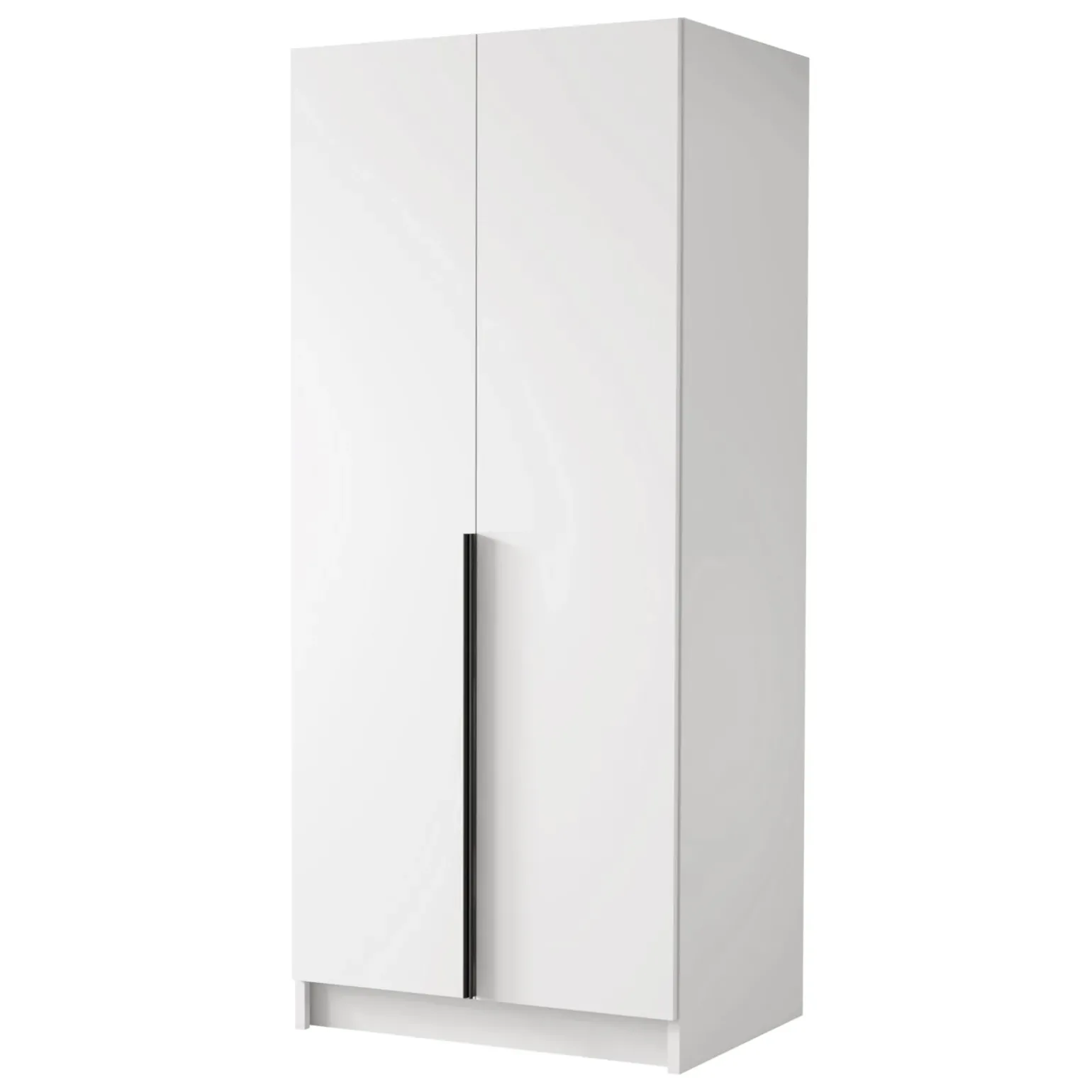 Armadio 100x215h cm 2 ante moderno bianco nero Glammy 2