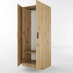 Armadio 80x191h cm 2 ante moderno rovere rustico Ilario