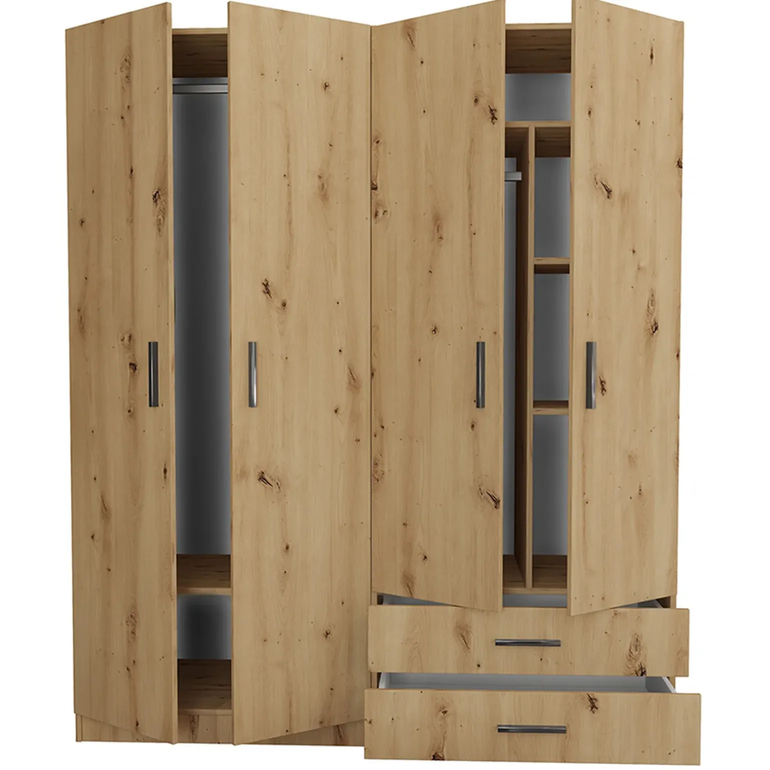 Armadio 80x191h cm 2 ante moderno rovere rustico Ilario