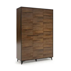 Armadio 135x201h cm 3 ante noce Line