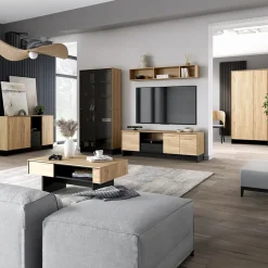 Armadio 92x196h cm 2 ante rovere nero Alabaster