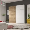 Armadio 270x210h cm 2 ante scorrevoli bianco opaco rovere Nexus Gihome®